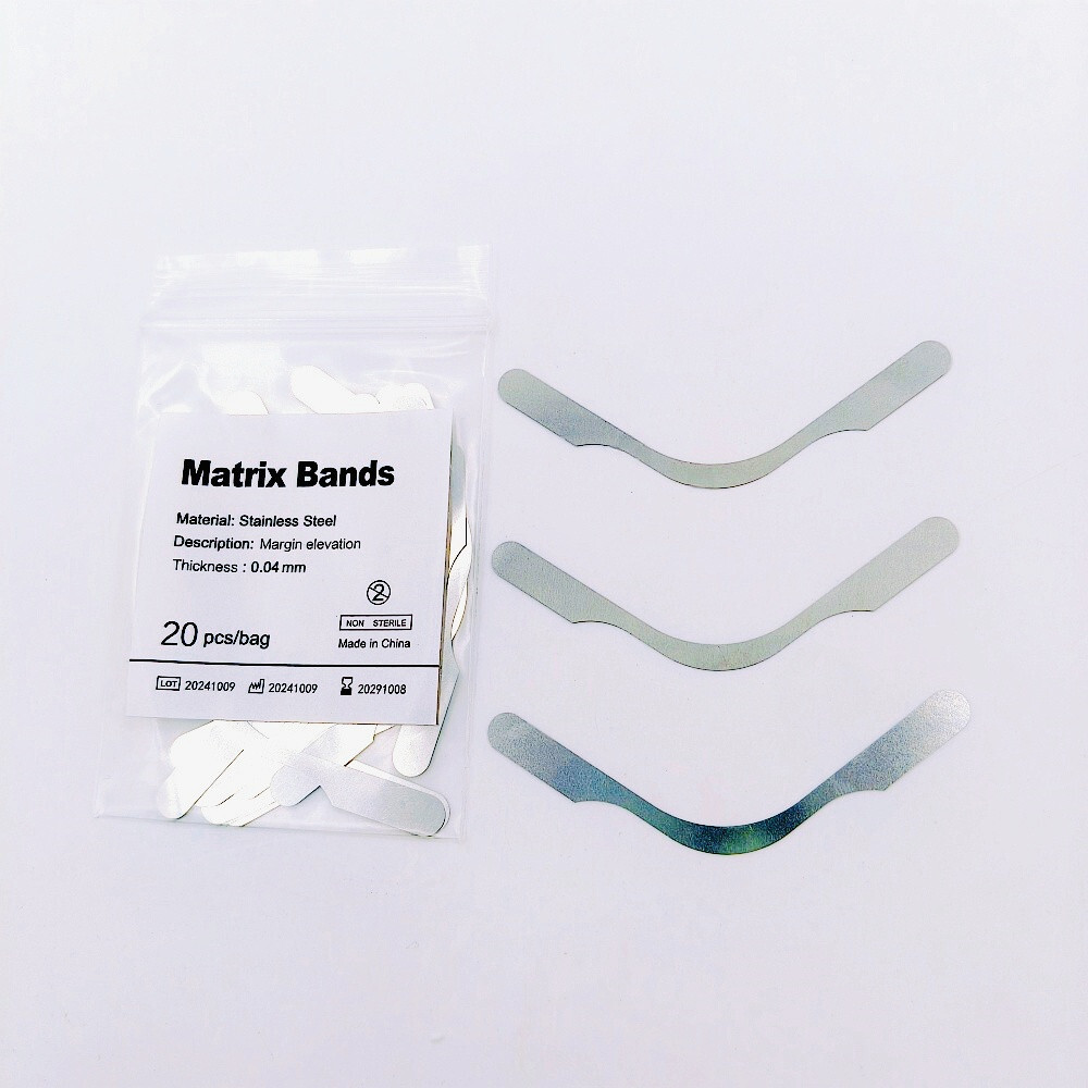 20 Pcs/Bag Dental Bands Margin Clip Tofflemire Stainless Steel Forming Elevation