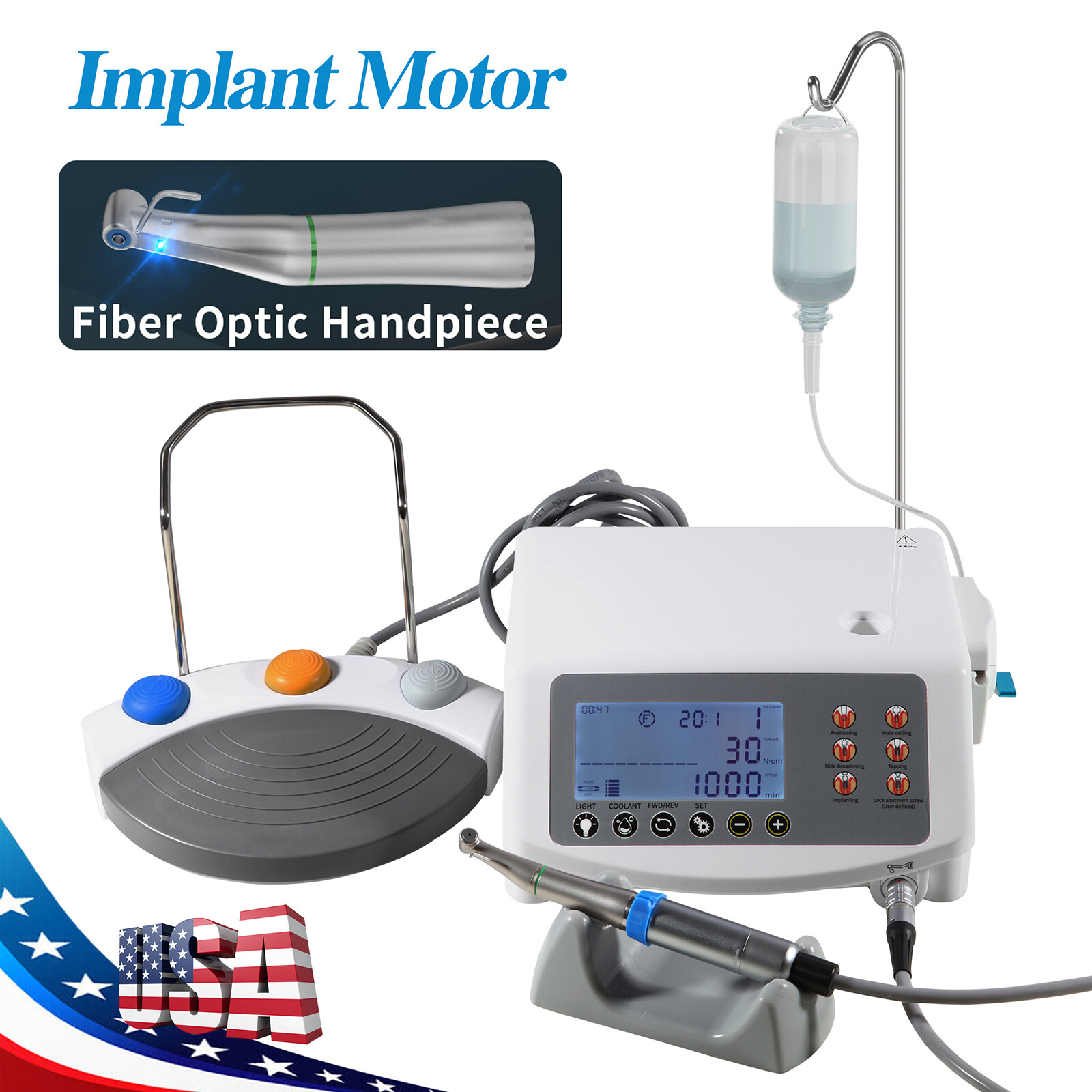 Pro Dental Implant Motor System Brushless 20:1 Surgical Handpiece 110V
