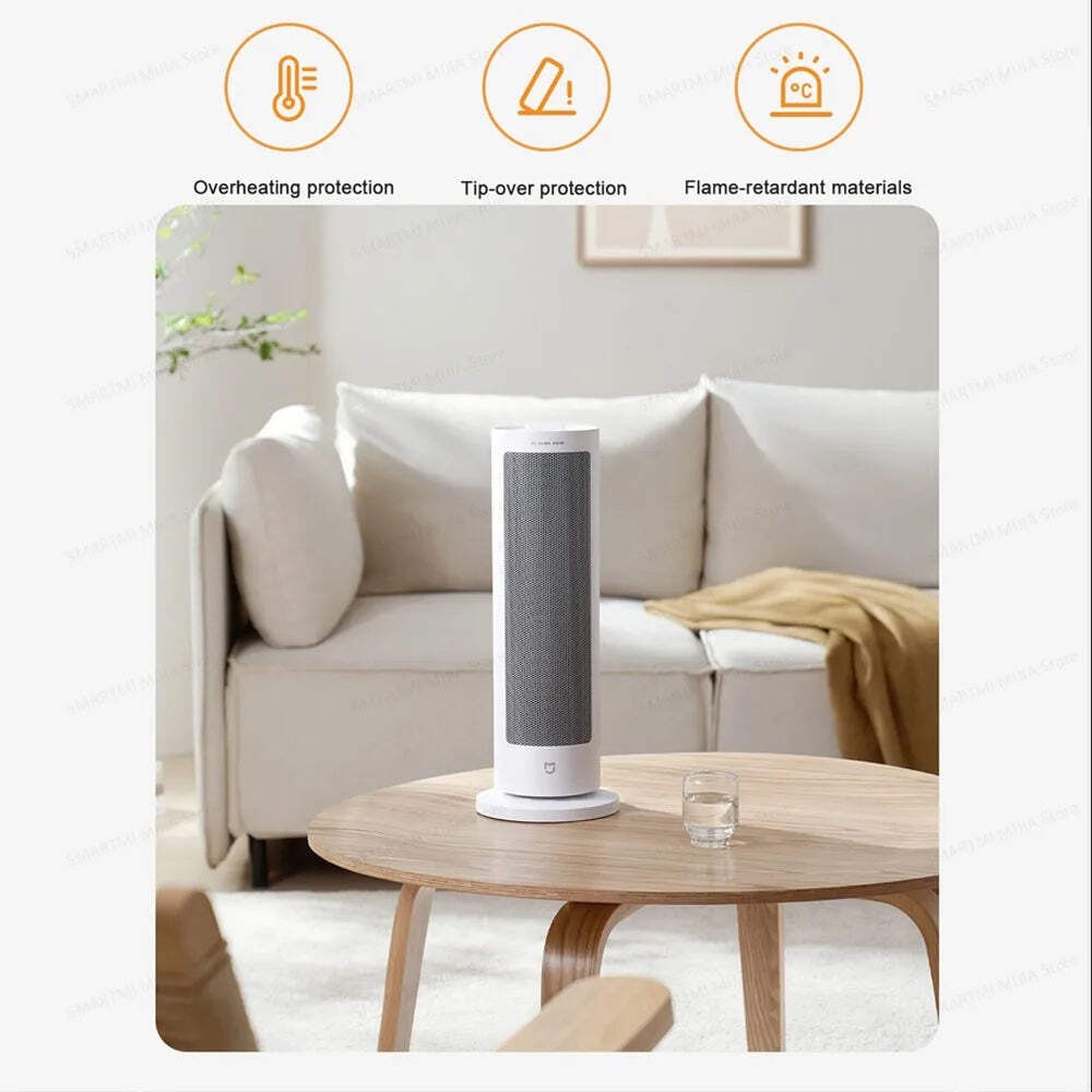 MIJIA Fan Heater,Lightweight and Compact,2,000W High Power,Wide-angle 70°,Multip