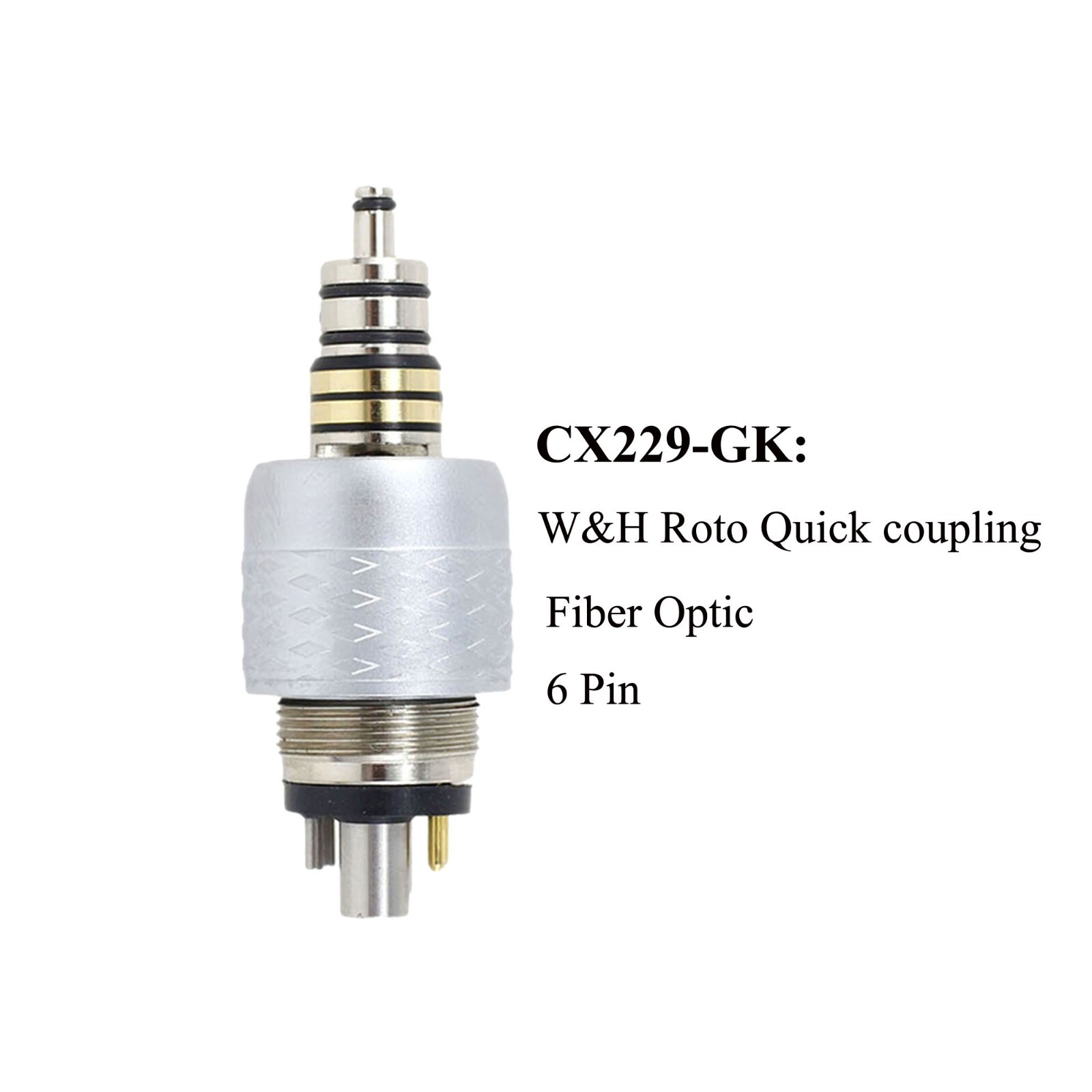 Dental 6 Pin Fiber Optic Coupling For NSK Kavo Bien-Air RQ-24 MULTIflex Phatelus