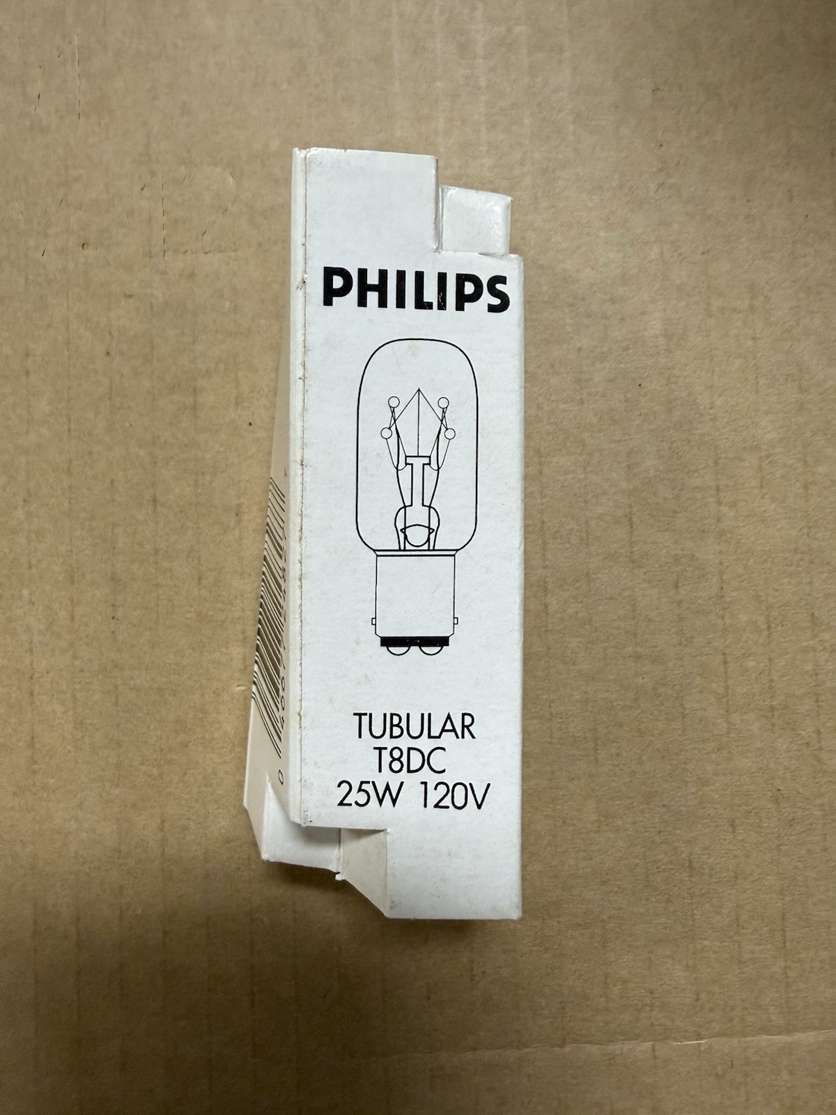 Philips T8DC Tubular Light Bulb, 25W, 120V, Double Contact Bayonet Base