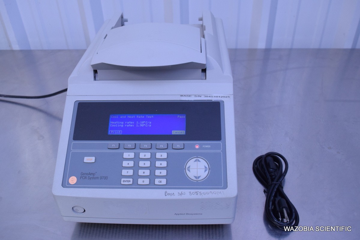 APPLIED BIOSYSTEMS GENEAMP PCR SYSTEM 9700 THERMAL CYCLER DUAL 384 WELL BLOCKS