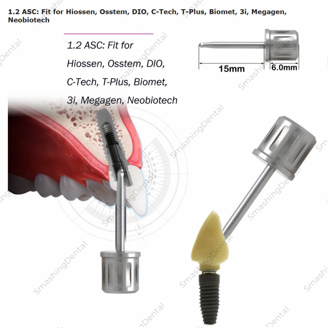 Dental Angled Implant Screwdriver Angulated Screw Channel Driver ASC ITI 1.2