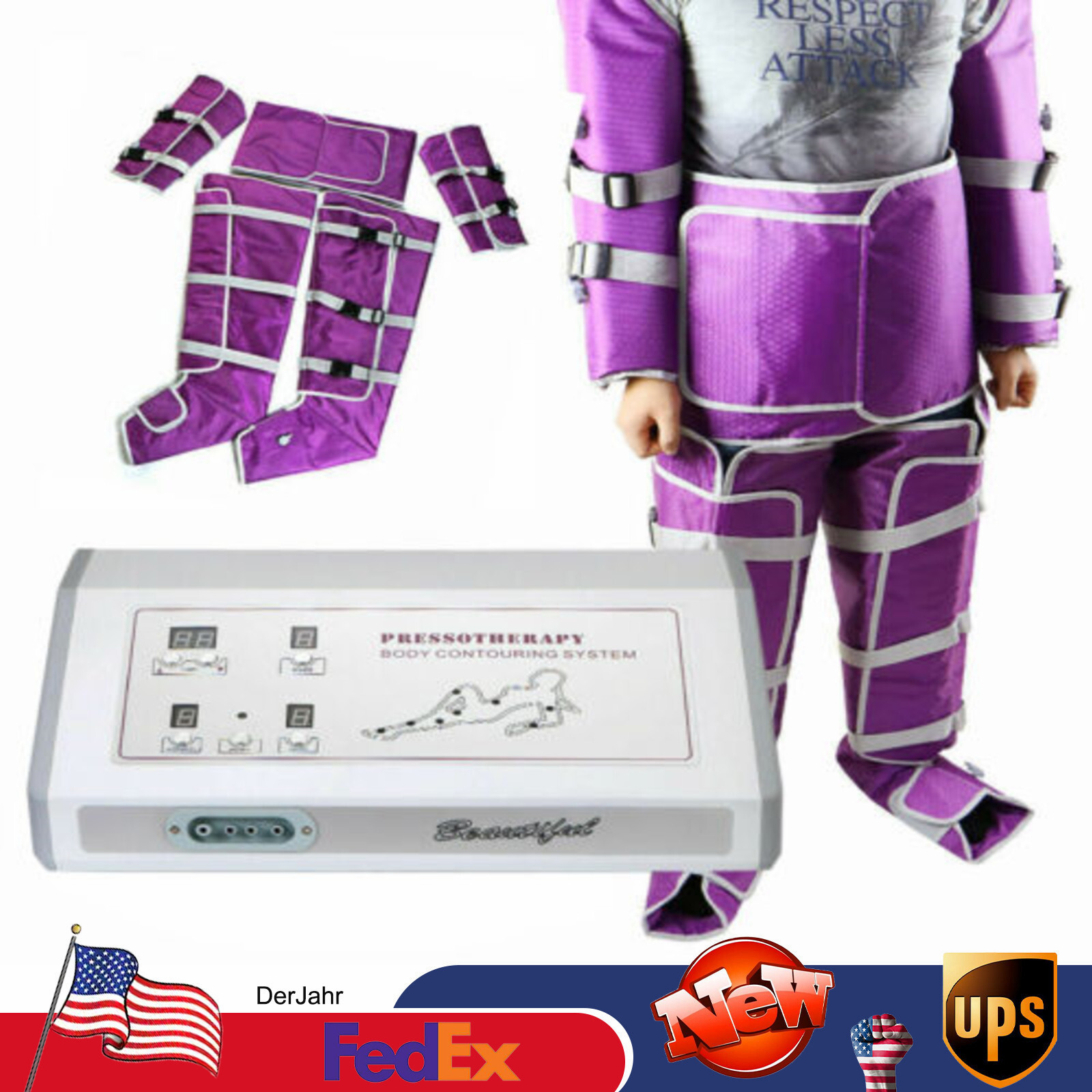 Air Pressure Pressotherapy Suit Lymphatic Drainage Air Wave Pressure Machine US