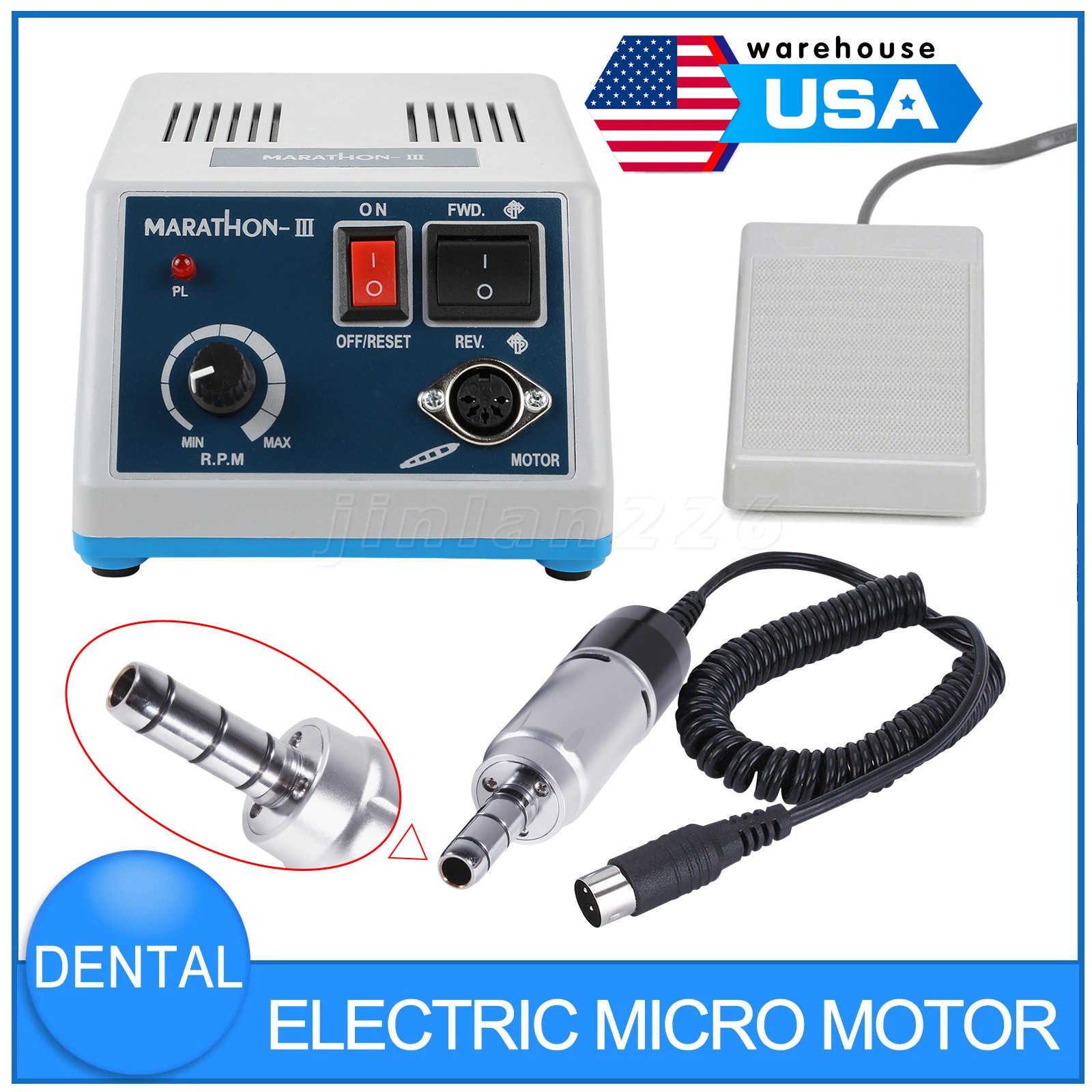 Dental Lab Marathon Electric Micromotor N3 Unit /Contra Angle/Straight Handpiece
