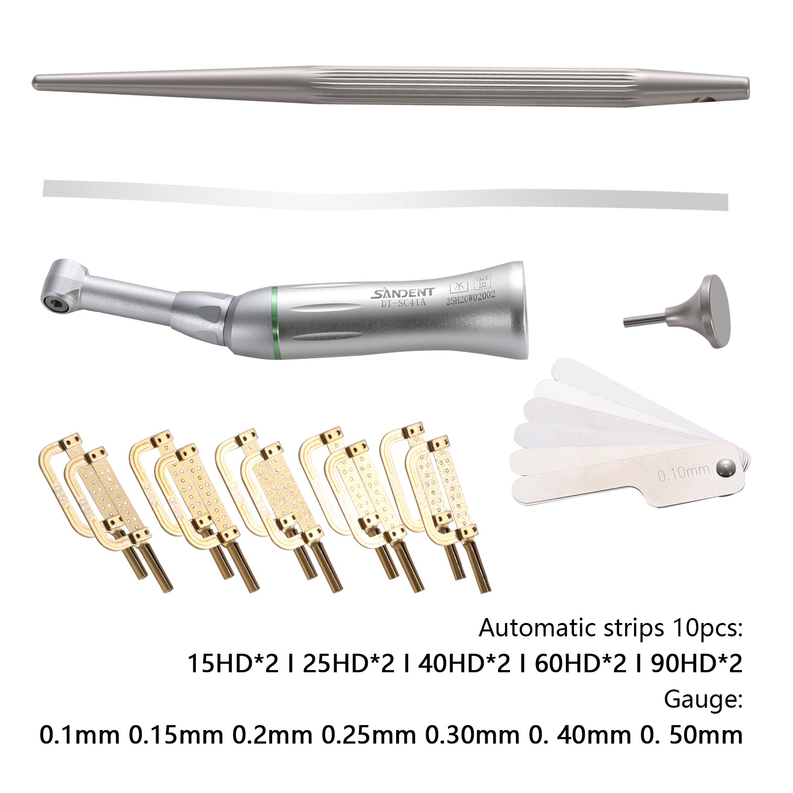 Dental 4:1 Reduction IPR Contra Angle Handpiece Interproximal Stripping Kit