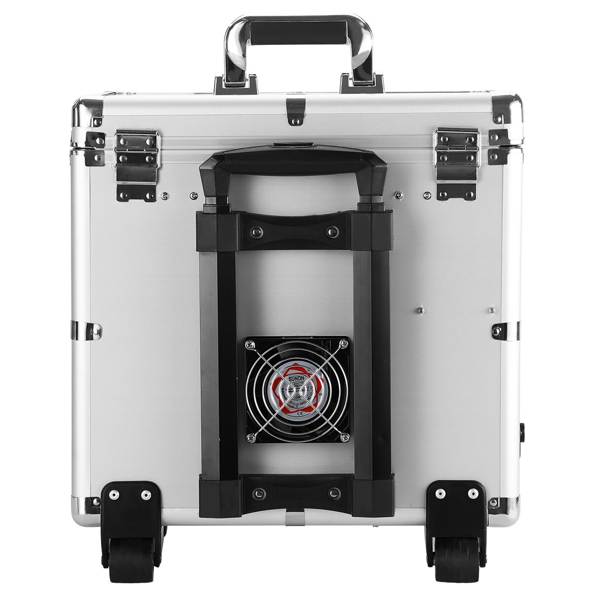 Portable Dental Mobile Unit Cart Case Wheels + Suction +Air Compressor BD-402A