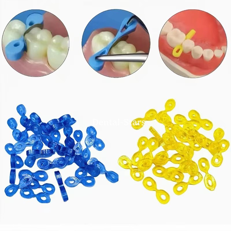 40Pcs Dental Wedges Elastic Rubber Teeth Separator Wedge Fixation For Tooth Gap