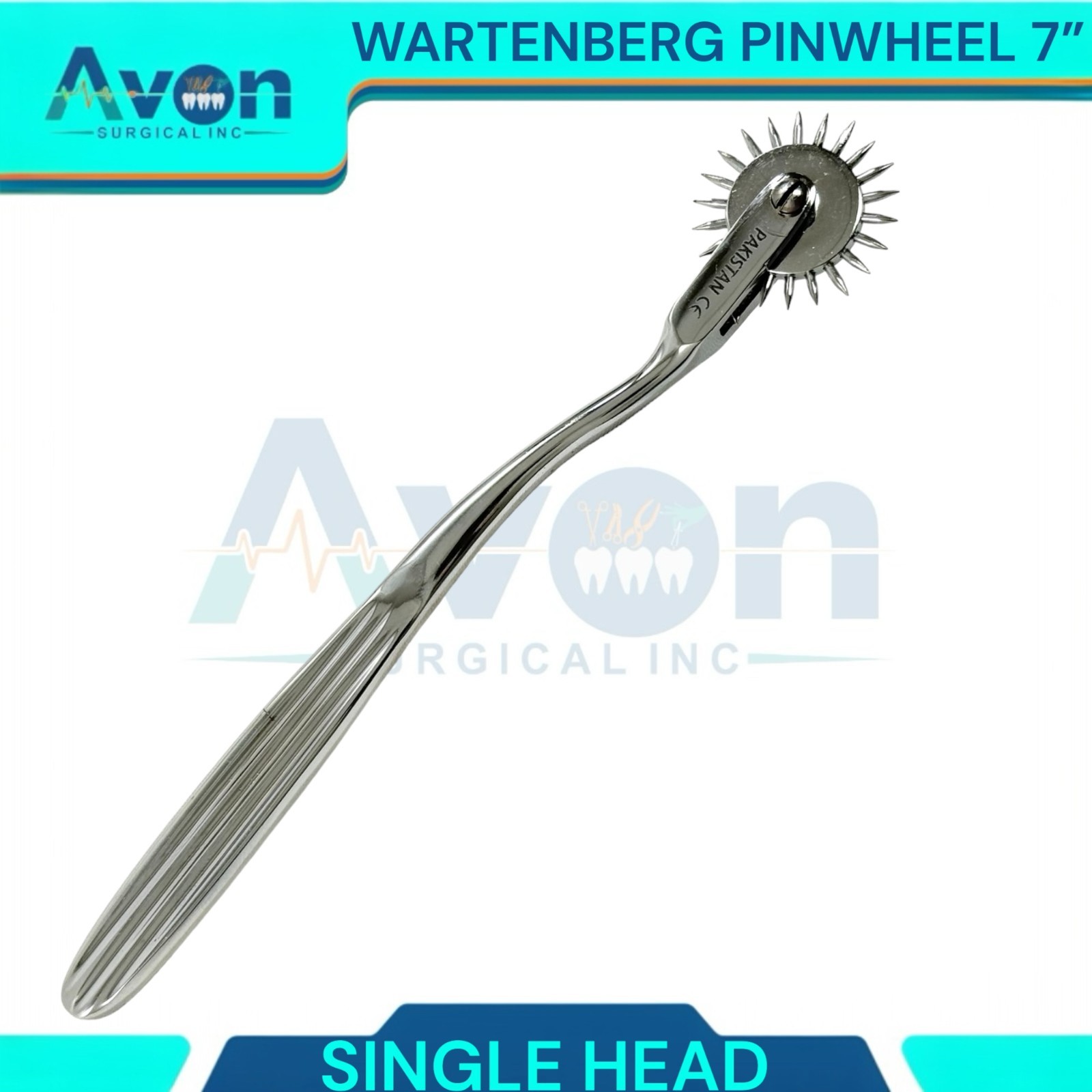 1 EA Single Head Wartenberg Pinwheel 7in – Sensory Examination Device Neuro