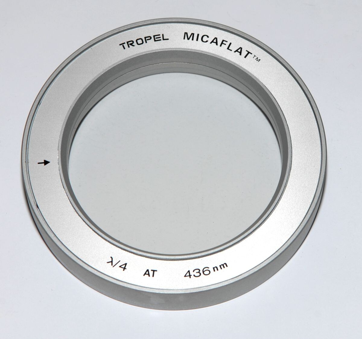 Tropel Lambda λ/4 Plate Quarter Wave Mica 436nm Large 85mm Window, 120mm O.D.