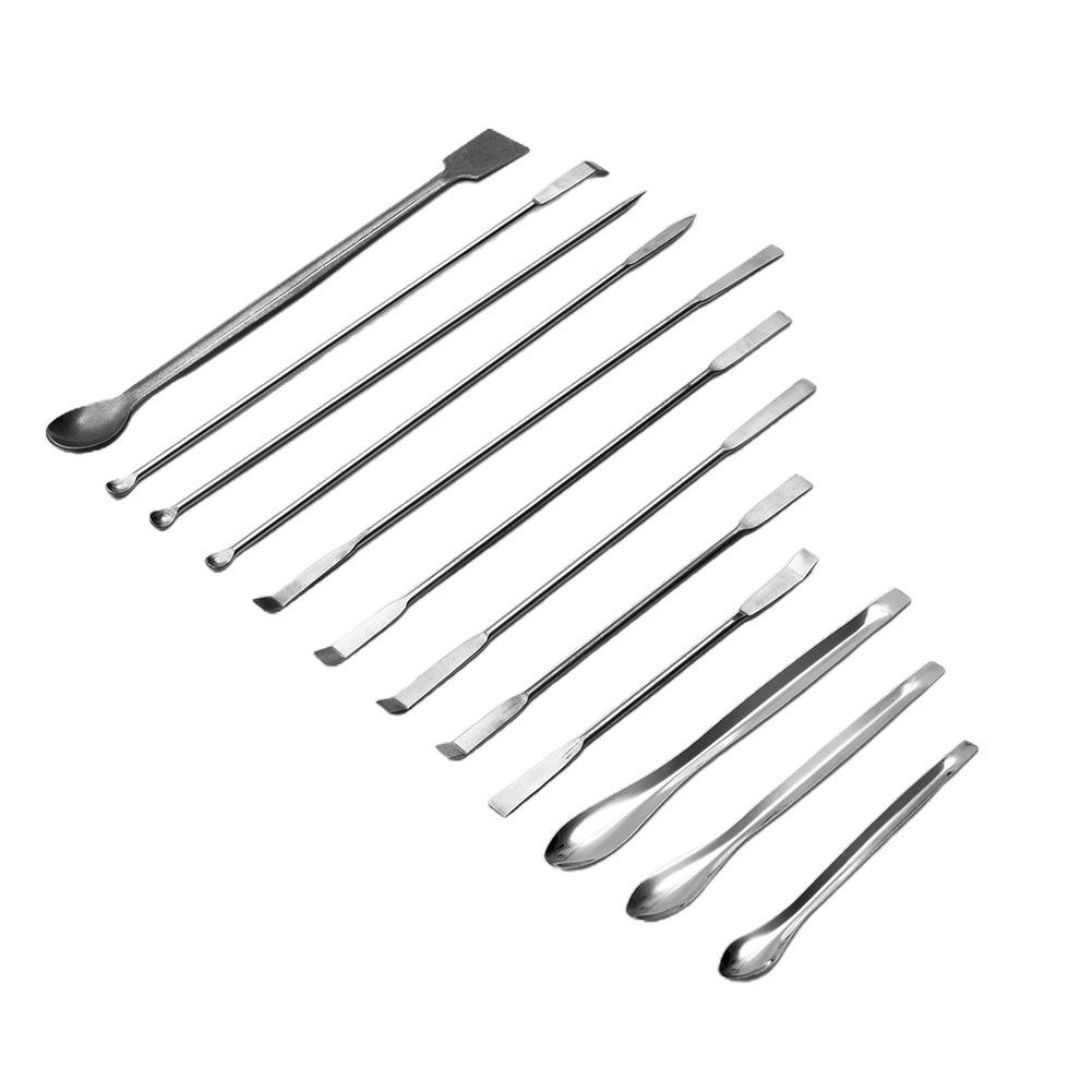 High Quality New Practical Laboratory Sampling Spoon Stainless Steel Safe 12pcs