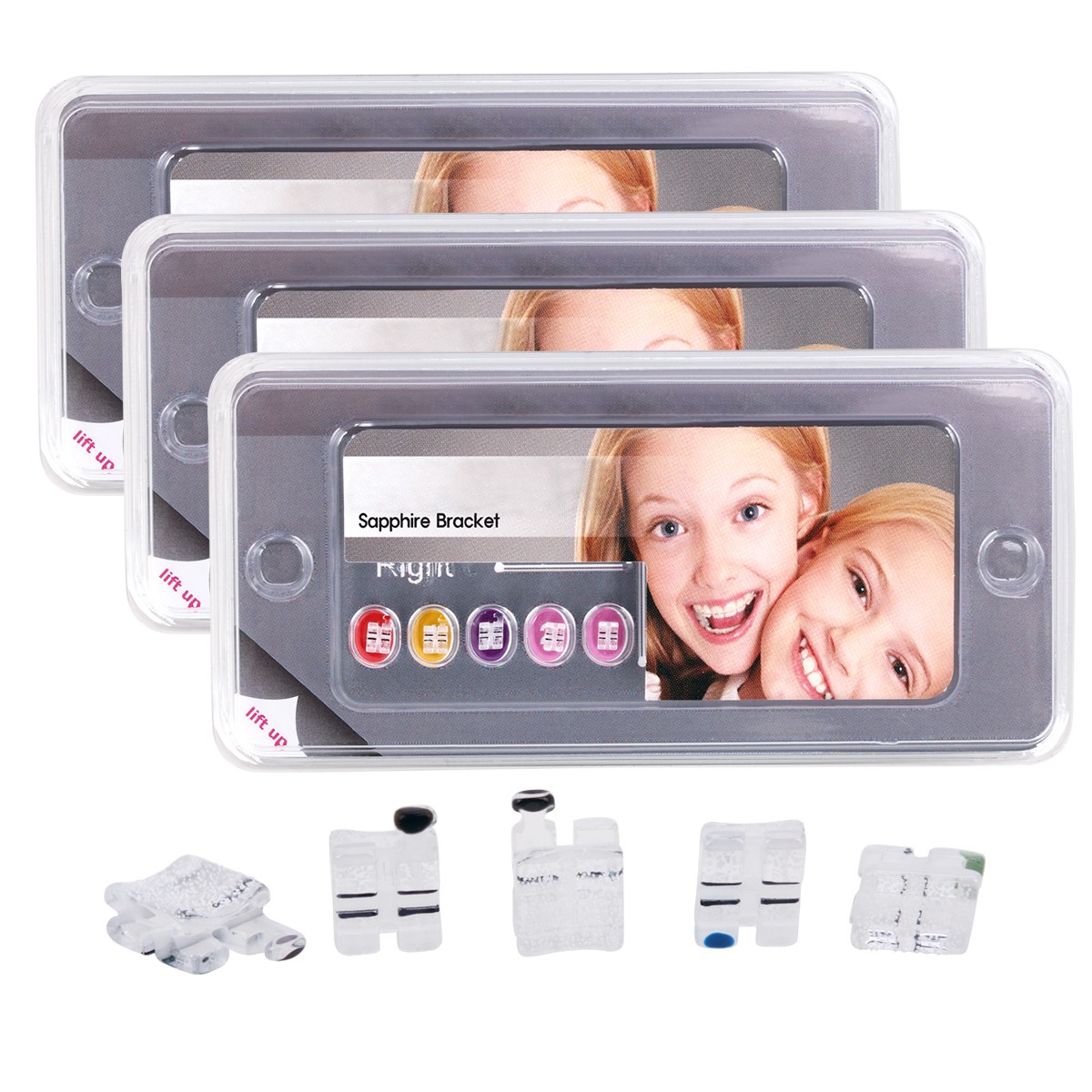 ABSOLUTE Dental Orthodontic Ceramic Brackets Braces Mini Roth 022 Hooks 345 FDA