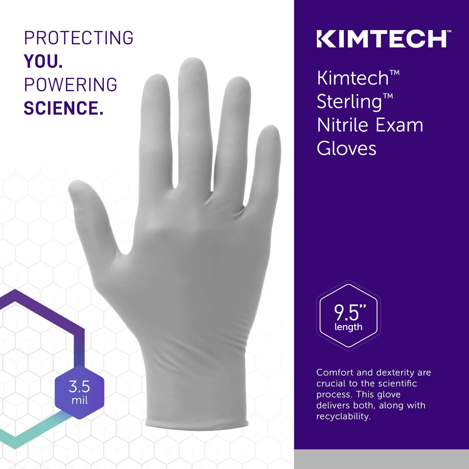 ™ Sterling™ Nitrile Exam Gloves (50707), 3.5 Mil, Ambidextrous, 9.5″, M , (20…