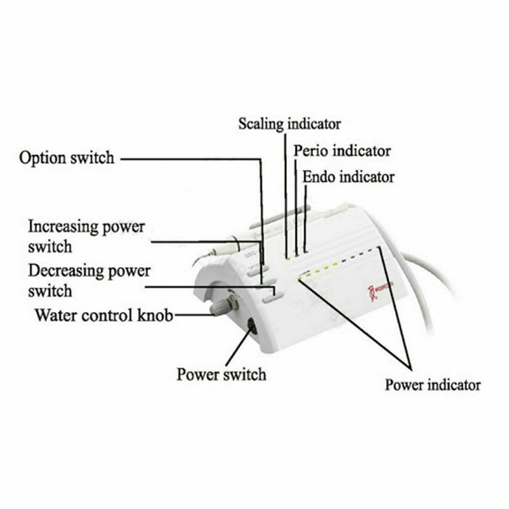 Woodpecker LED Dental Endodontic Ultrasonic Scaler UDS-P +Tip Scaling+Perio+Endo