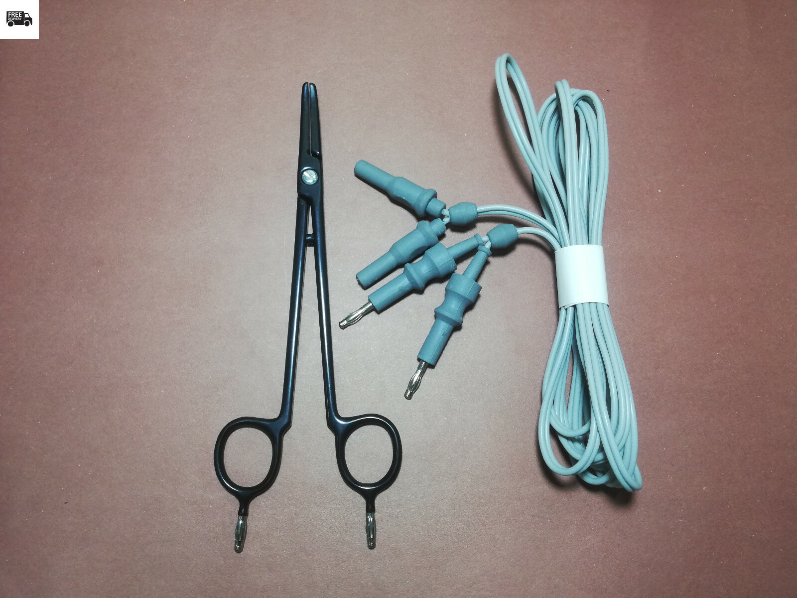 Non Stick Bipolar Bi-clamp Artery Sealer Forceps Reusable 6.5″ 4mm Pin with cord