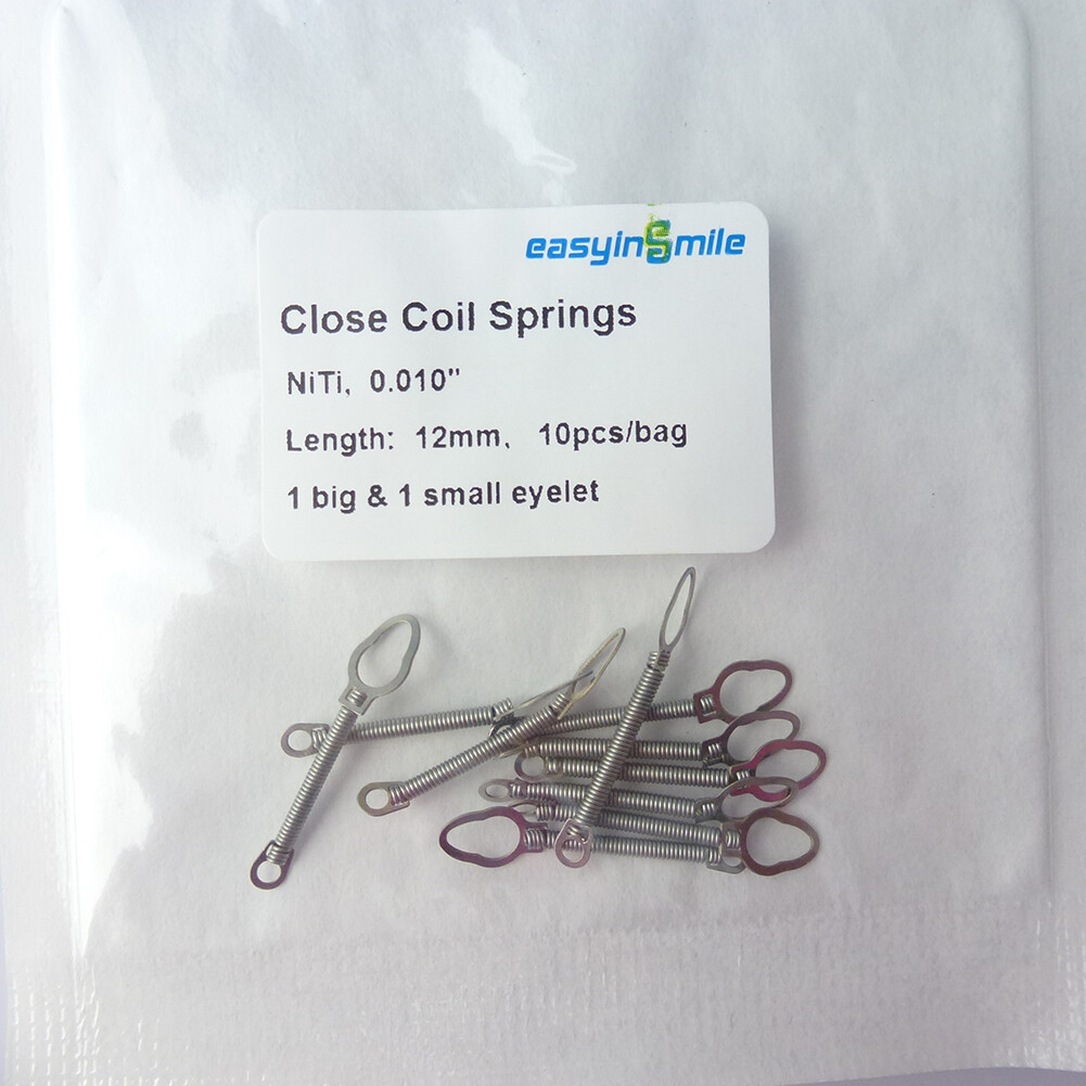 Dental Orthodontic Closed Coil Spring NITI 010/012 open Spring 6/9/12mm 10Pcs