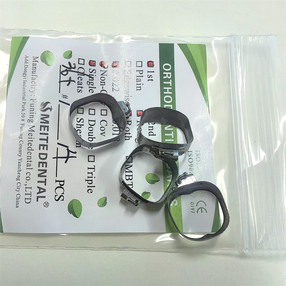 40Pcs Dental Orthodontic 1st Molar Bands & Buccal Tubes Roth 022 U1/L1 #30-44+