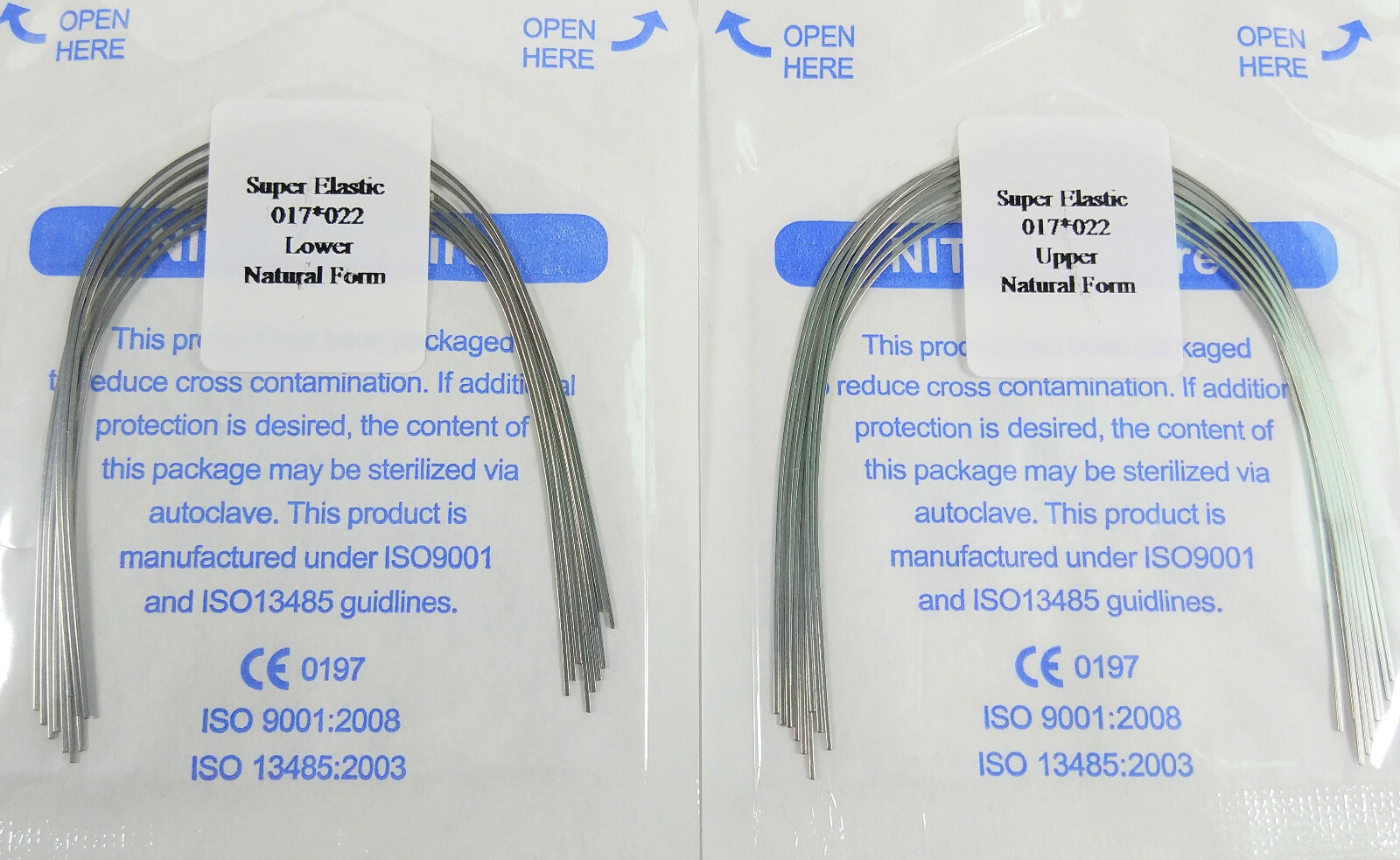 200Pcs Dental Orthodontic Arch Wire Rectangular Super Elastic Niti Natural Ovoid