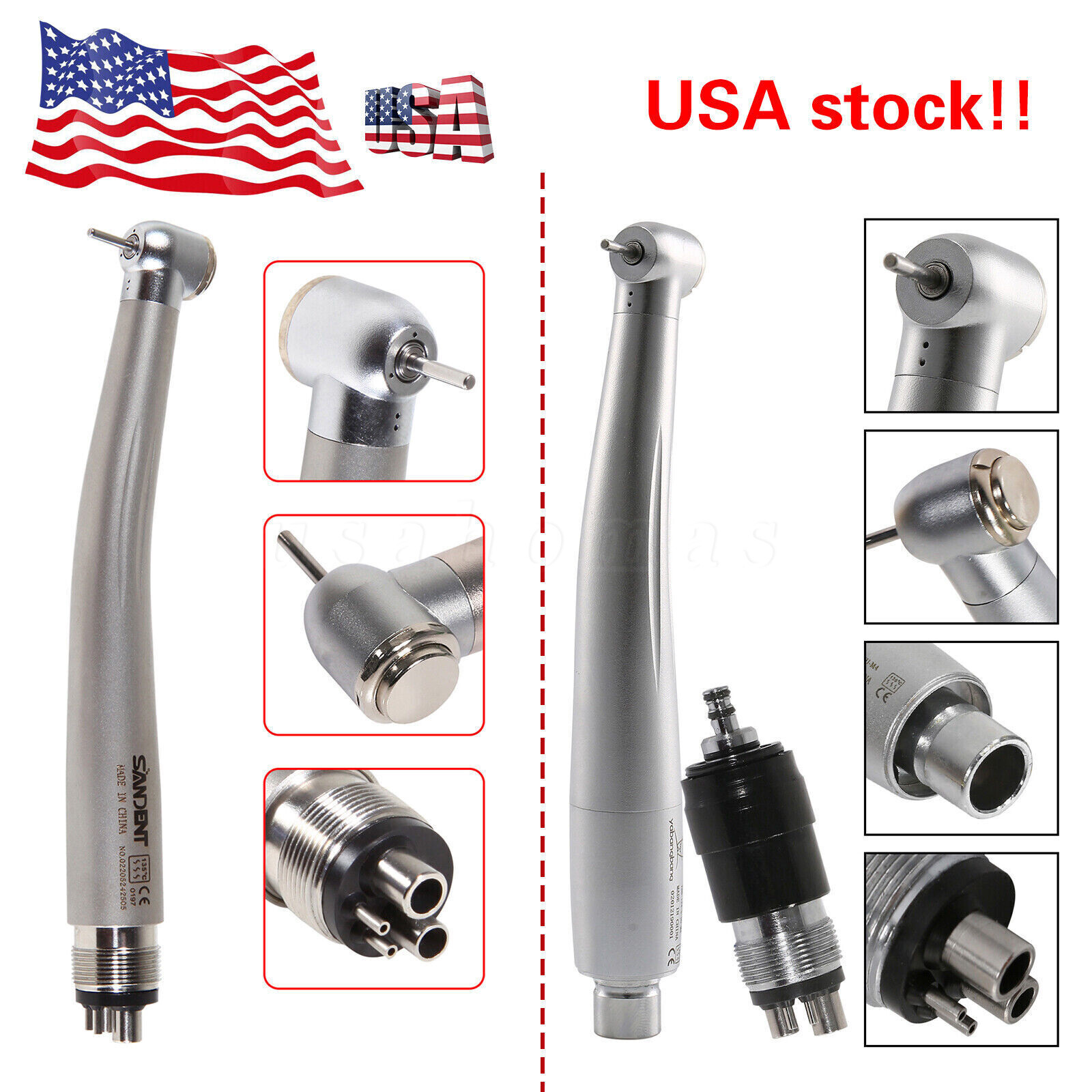 1-5 NSK Style Dental Fast Turbine High Speed Handpiece 4-Hole (Quick Coupler) US