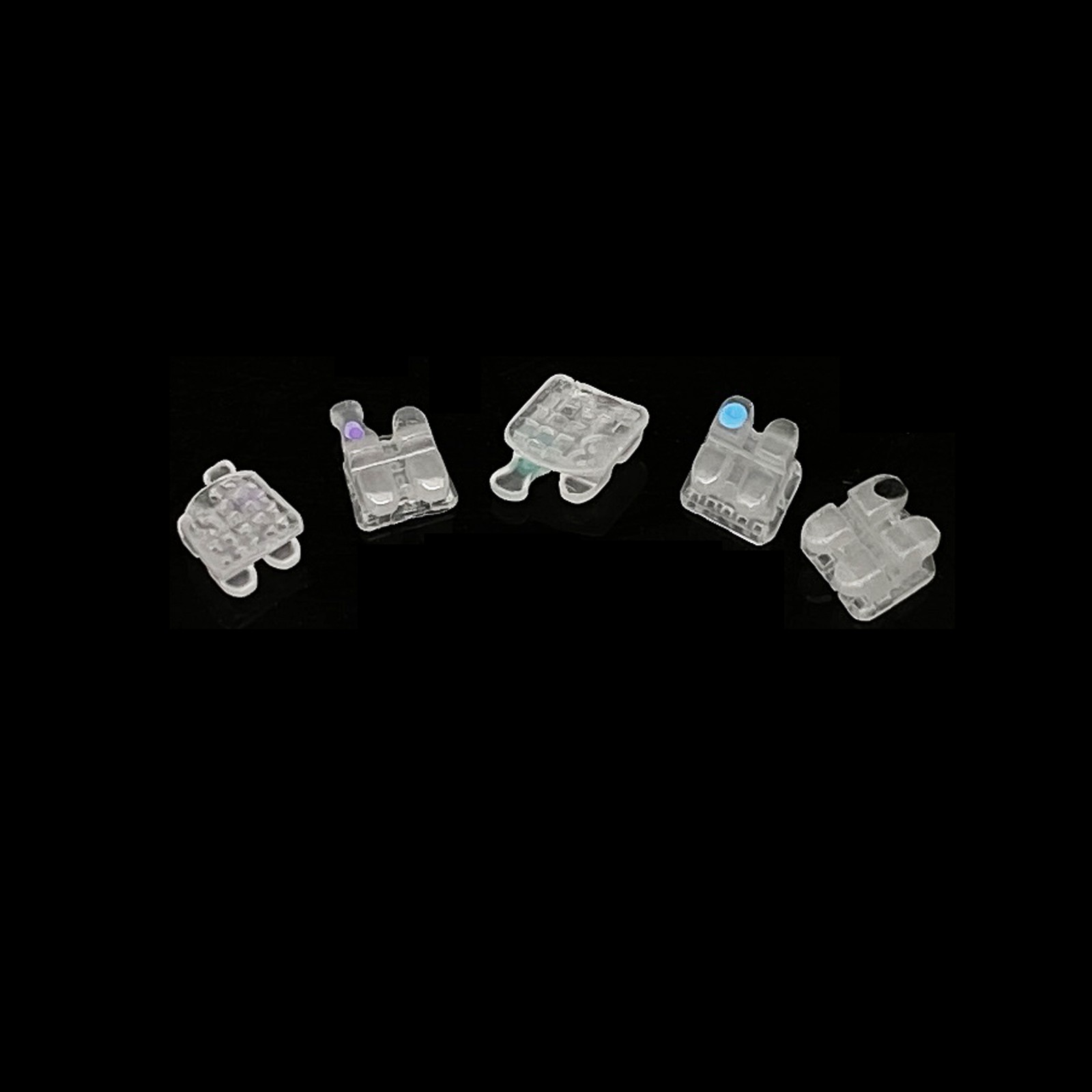 Elegan Dental Orthodontic Ceramic Brackets Clear Sapphire Aesthetic Roth MBT 022