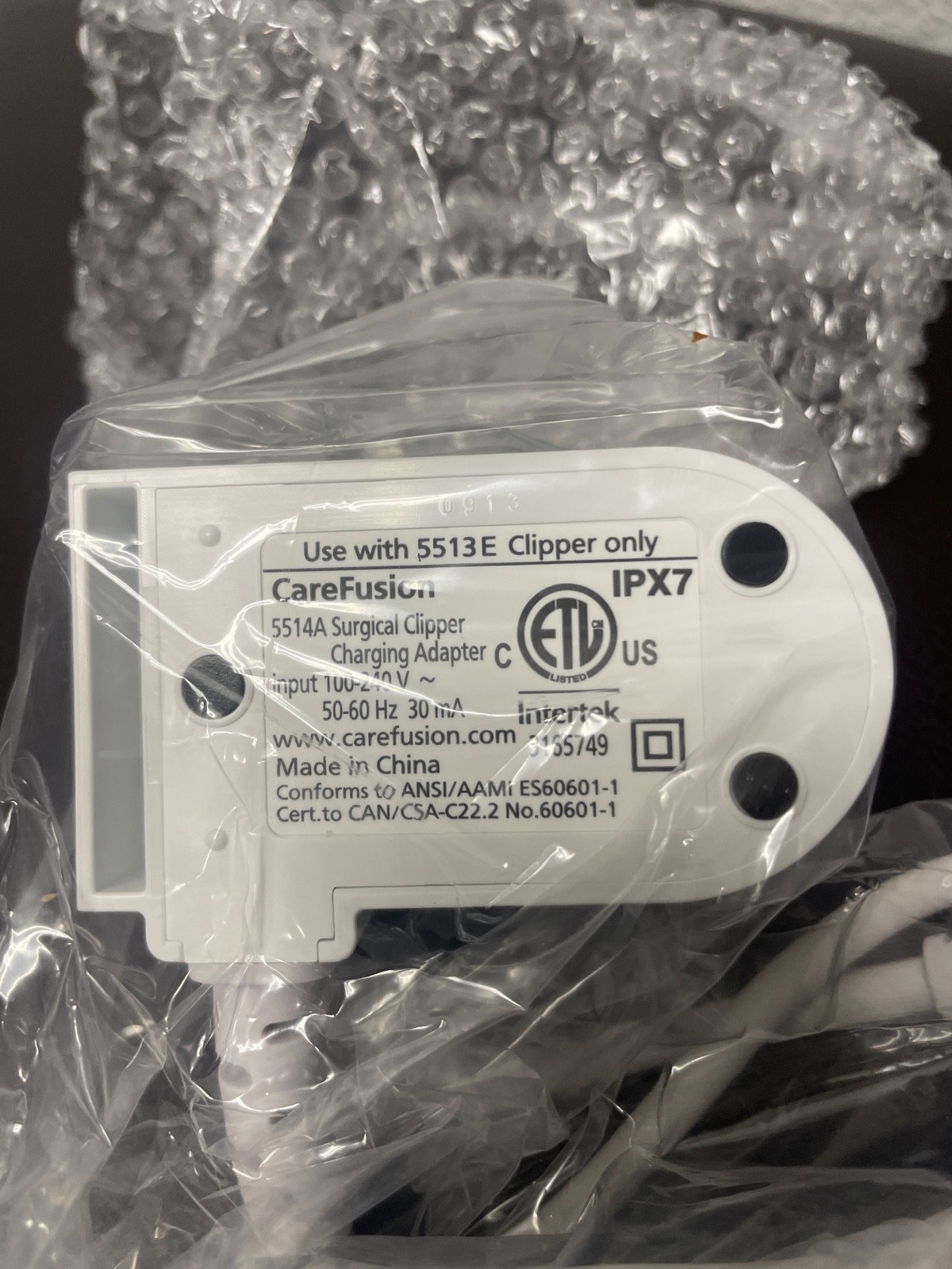 CareFusion 5514A Surgical Clipper Charging Adapter