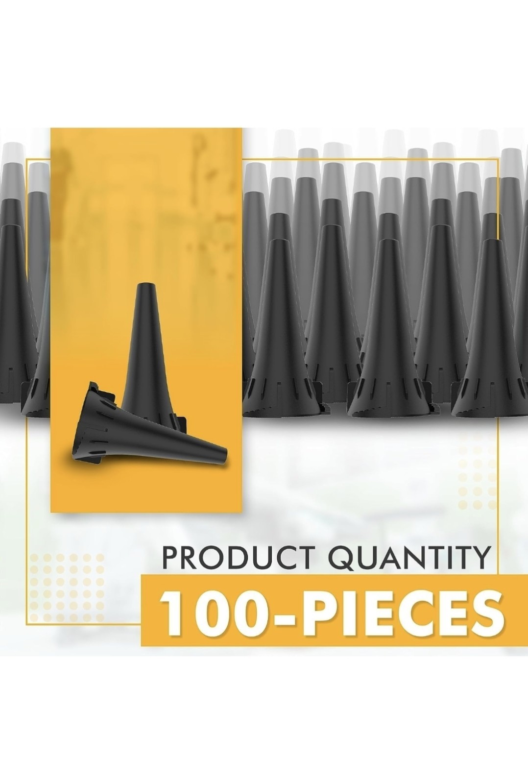 100 Pcs Otoscope Tips Plastic Disposable Ear Specula Cover Specula for Diagnosis