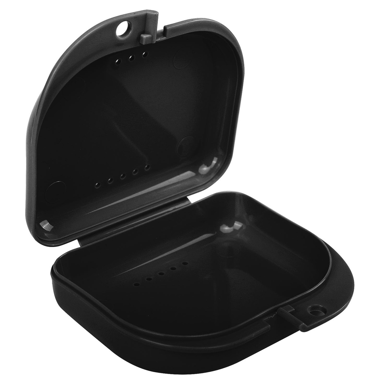 LA MIERE Retainer Case, Slim Aligner Case with Vent Holes, Standard, Black