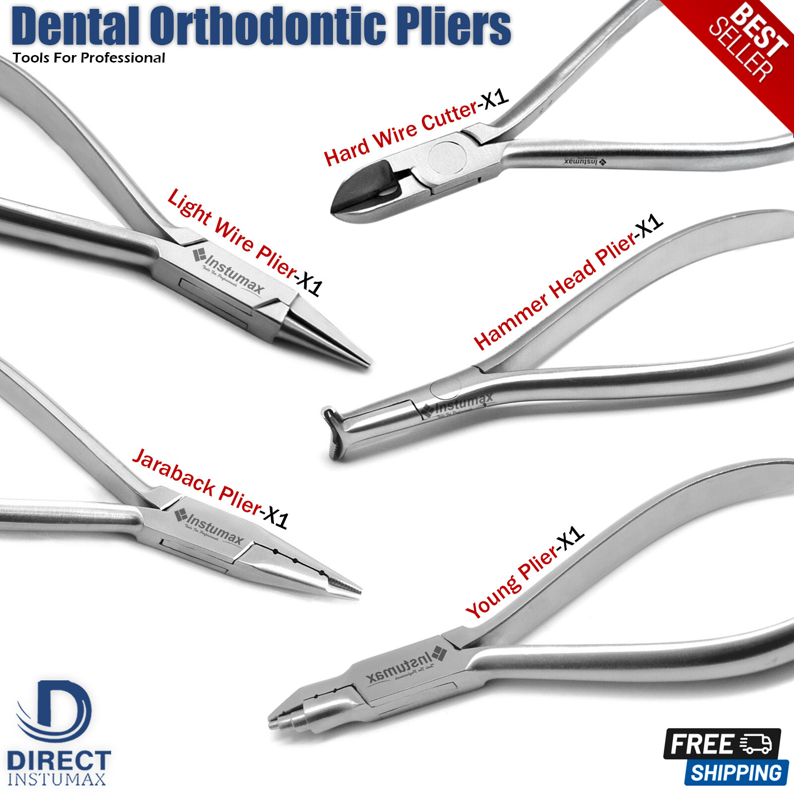 INSTUMAX® Orthodontic Pliers Dental Instruments Braces Wire Bending Loop Forming