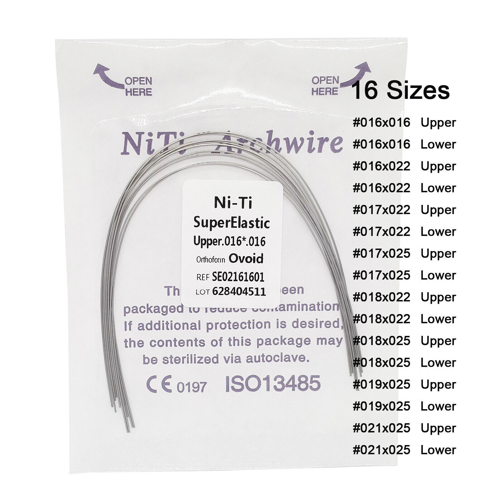 10 Pack Dental Ortho Super Elastic Niti Arch Wire Rectangular Nature/Oval/Square