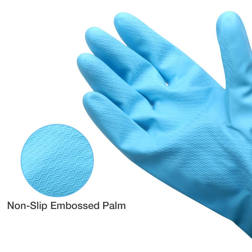 Reusable Cleaning Gloves Latex Free with Cotton Flocked Liner