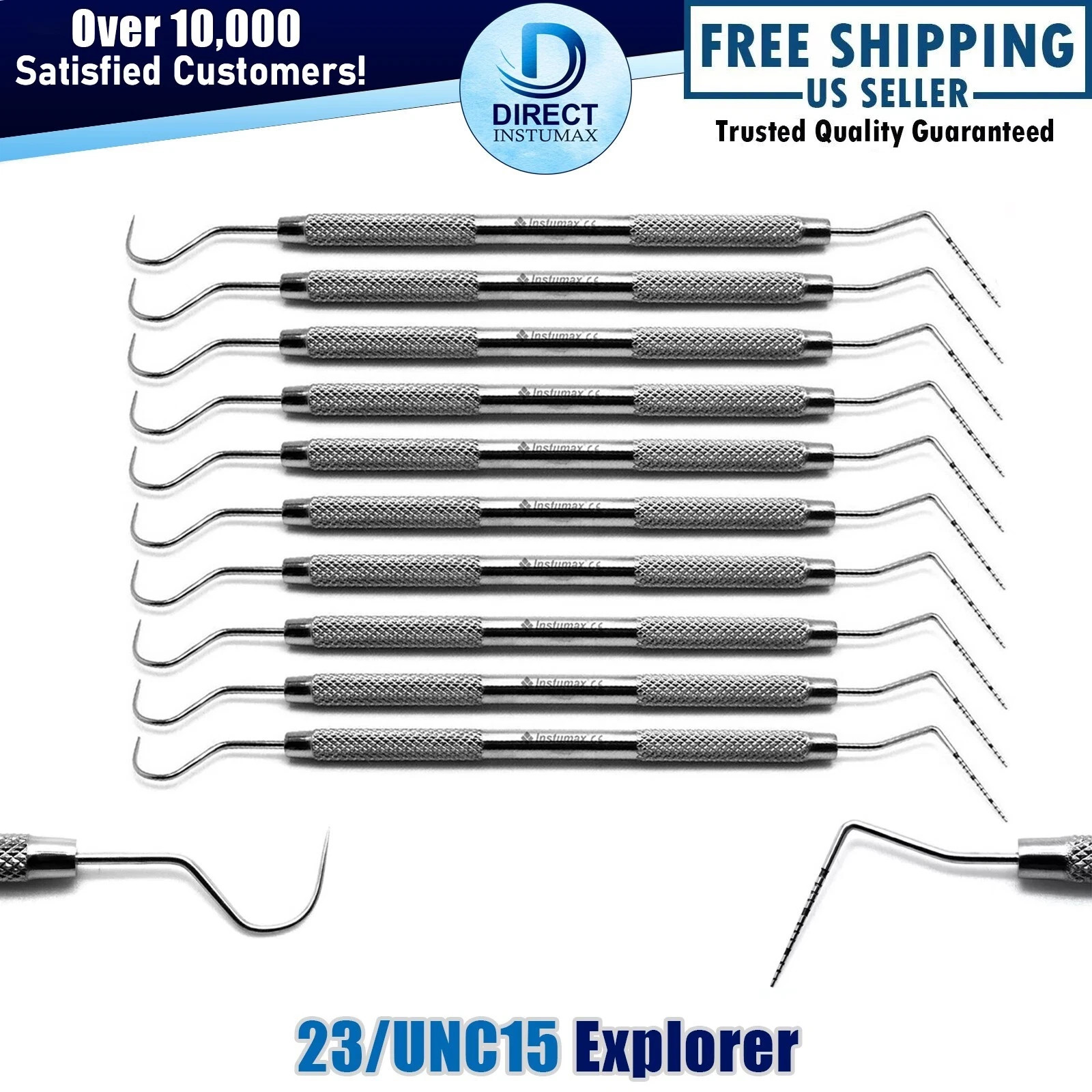 Dental Perio Explorer 23 Probe UNC 15 Color Marking Diagnostic Double Ended Tool
