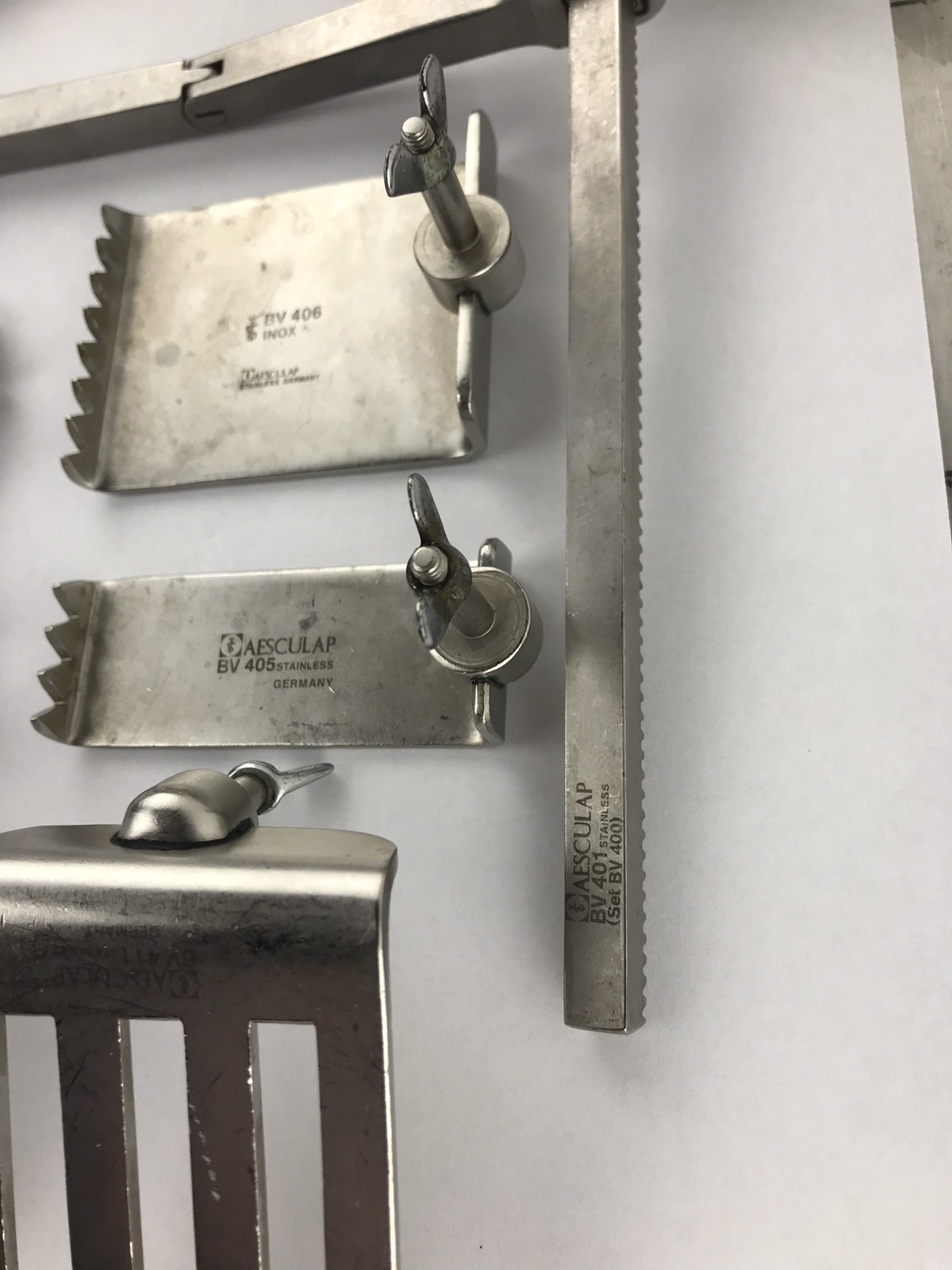 Aesculap BV400 Series Retractor Package BV401 BV409 BV403 INOX BV411 BV405 BV406