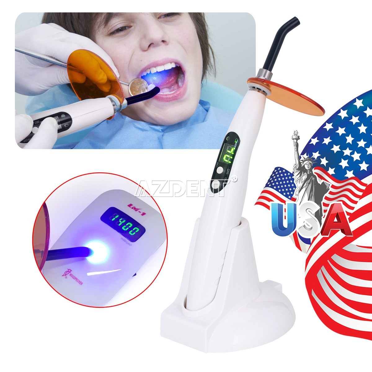 Dental Cordless LED Curing Light Lamp High Curing LED-B
