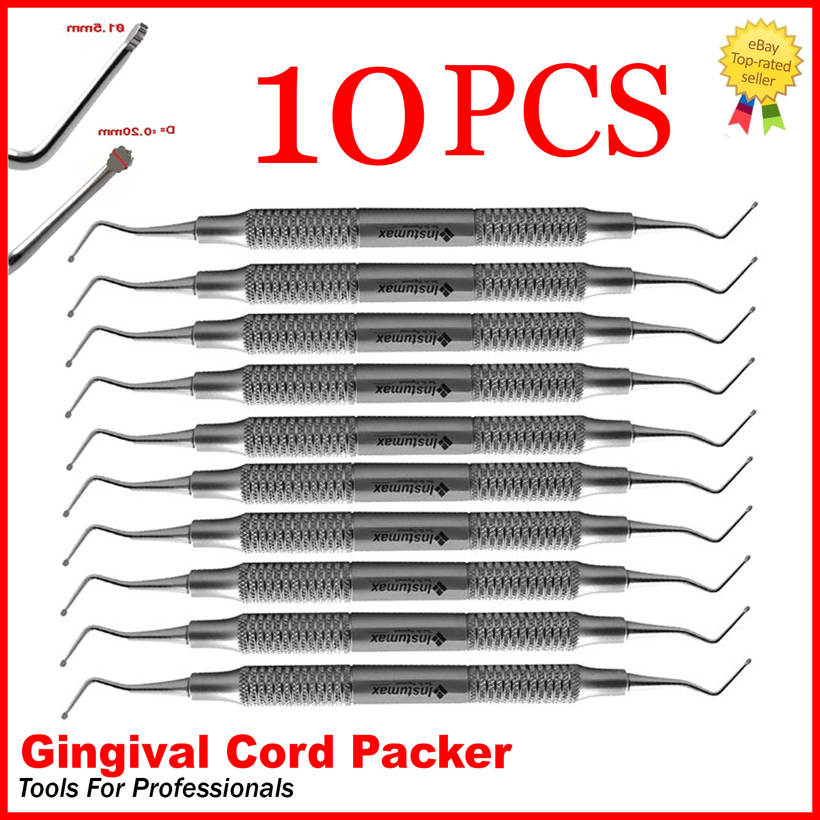 Dental Cord Packer Small Tip Gingival Atraumatic Retraction Instruments