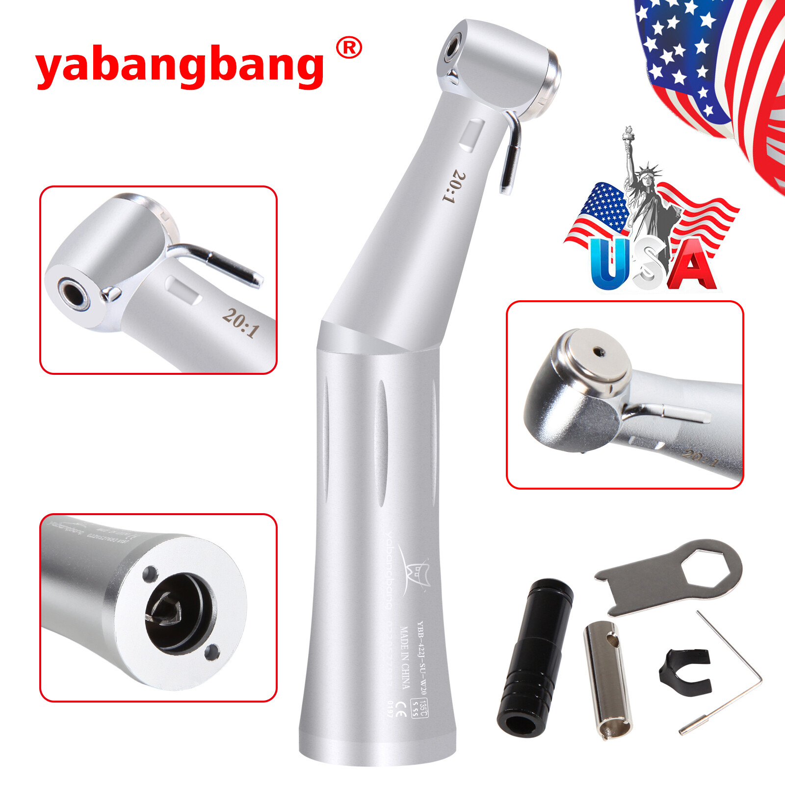 Dental Surgical Implant 20:1 Contra Angle Push Button Handpiece NY/NS