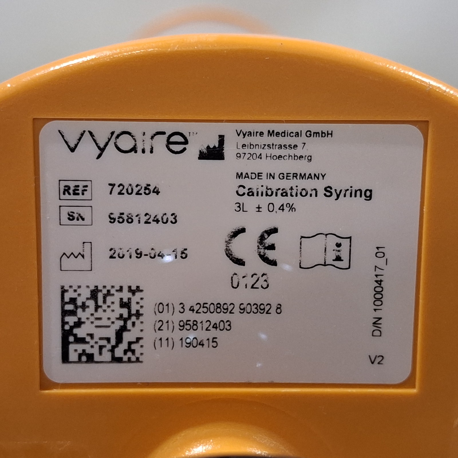 Vyaire Medical 3L Calibration Syringe