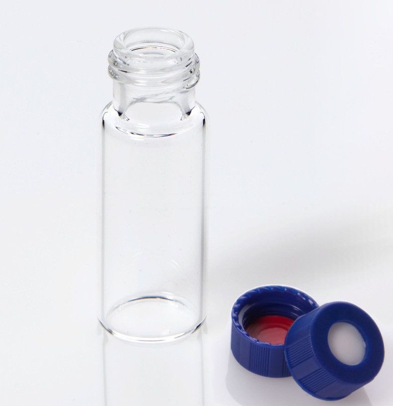 2ml Auto-Sampler Vials 9-425 Clear Glass Bottles Screw Top HPlC Septa Caps 100Pk