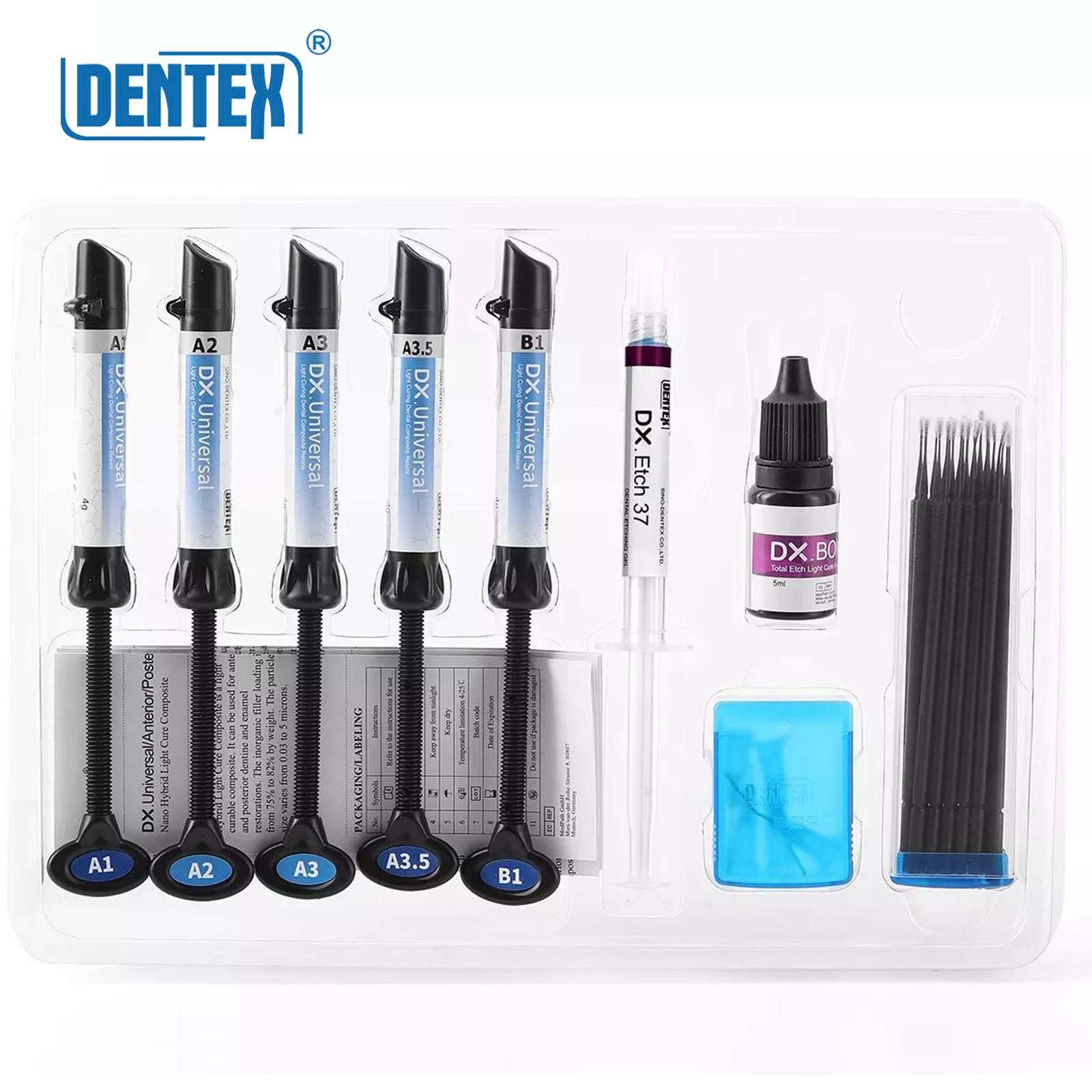 1Set Dental Dentex DX.Universal Light Curing Dental Composite Resin A1-B1