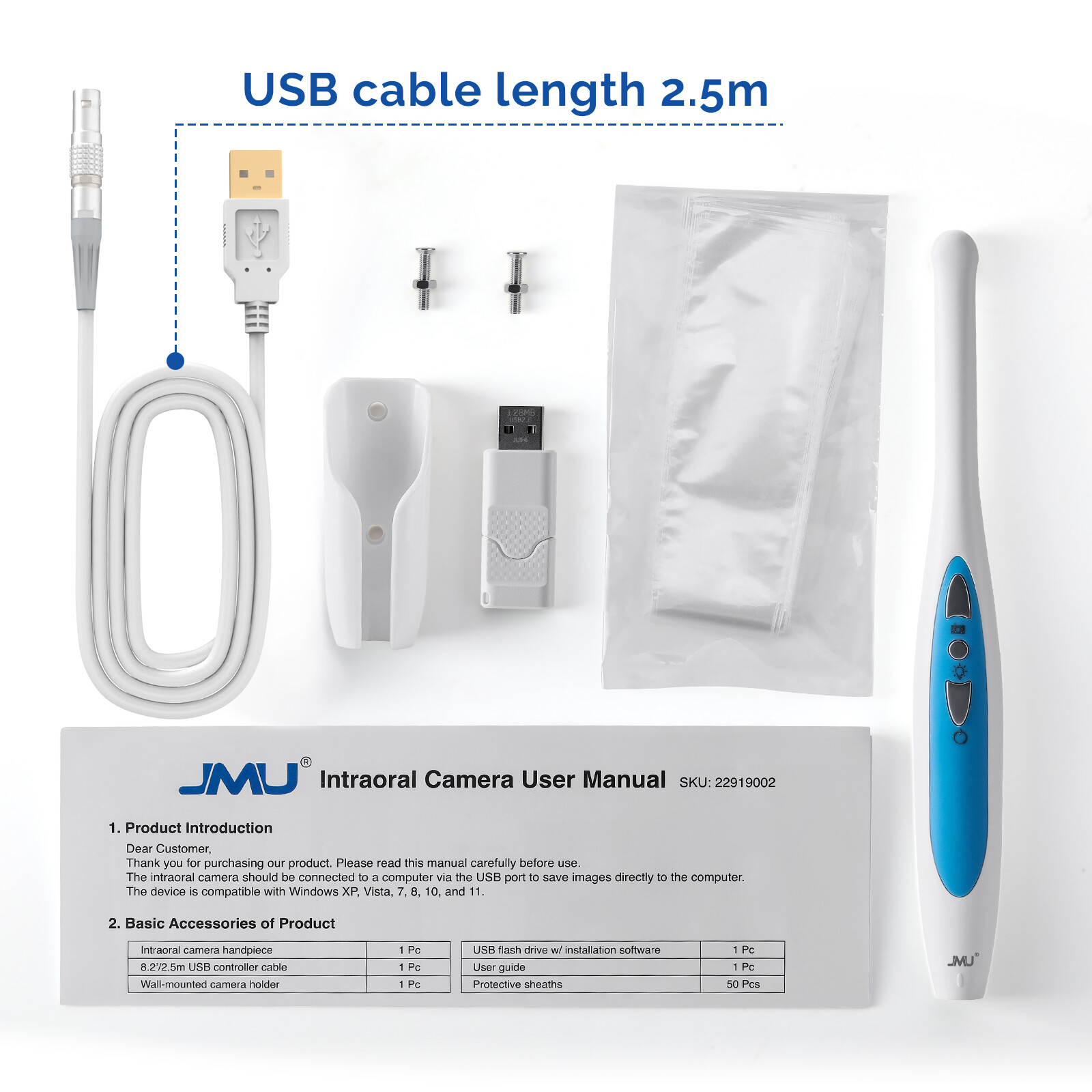 JMU Dental Intraoral Camera MD-280 Camera Capture Button Work on Dexis/Eaglesoft
