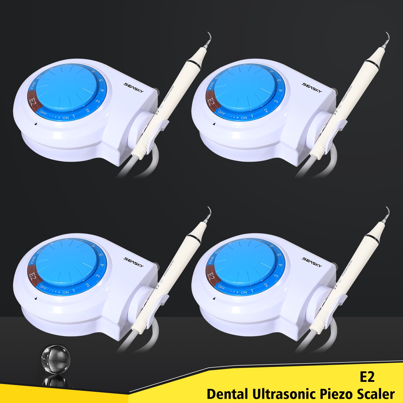 4 SK-E2 Dental Ultrasonic Piezo Scaler W/ Handpiece 5 Tips Fit EMS Cavitron