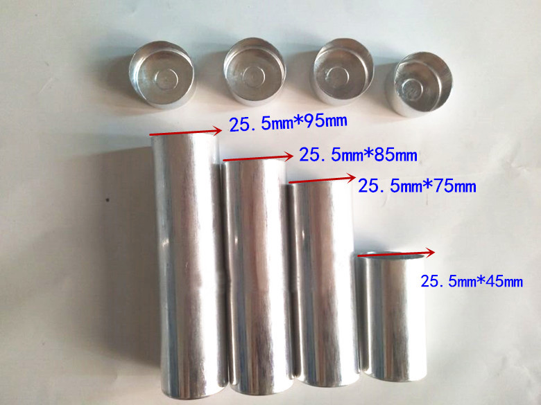 100pcs Dental Lab Aluminum Tube Empty Cartridges For Flexible Acrylic 25.5* 85mm