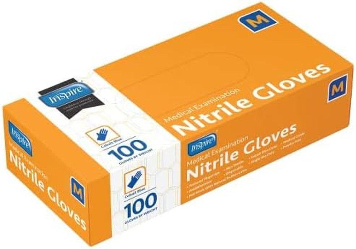 Cobalt Blue Nitrile Disposable Gloves 4.5 Nitrile Safety Medical FREE SHIPPING