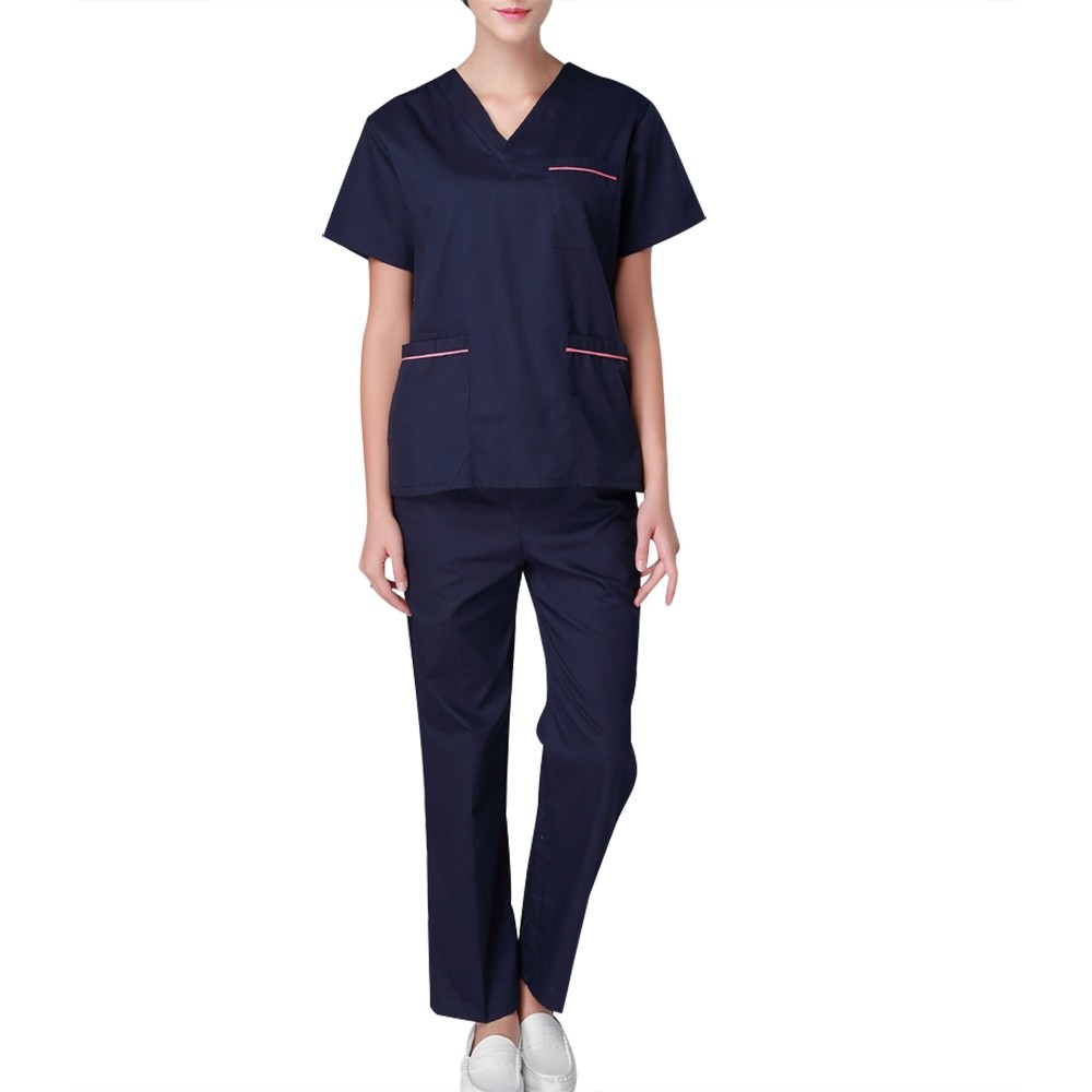 ASG Women’s Short Sleeve Medical Uniform Hospital Nursing Workwear Purplish Blue