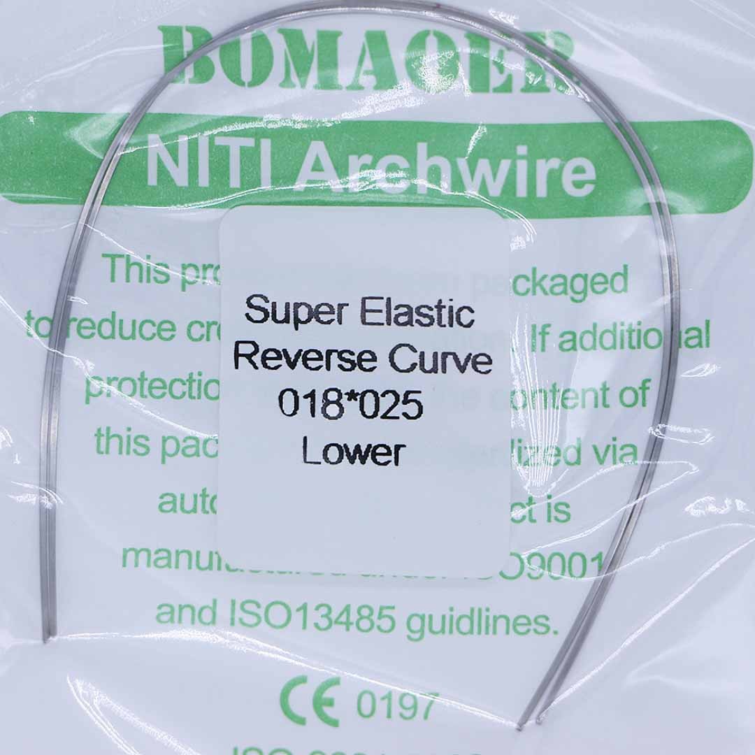 30×Dental Orthodontic Niti Rectangular Arch Wires Reverse Curve 18×25 Lower