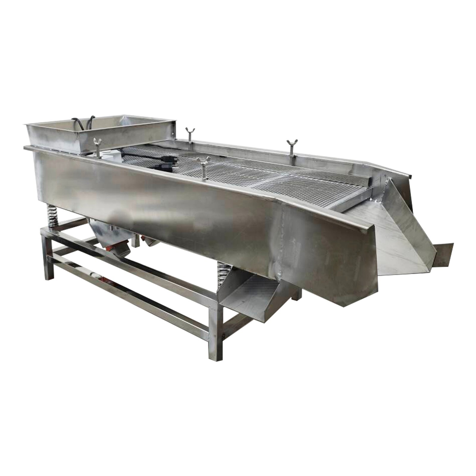 Double Layers Linear Vibrating Screen Sifter 6mm&3mm Sieve Screen Shaker 110V
