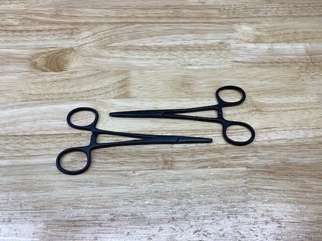 2 Black Hemostat Kelly Forceps 5.5″ Straight, Surgical Vet Instruments Stainless