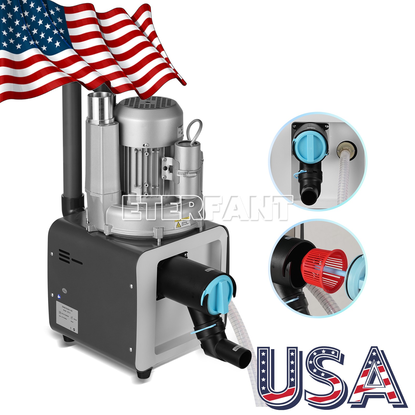 Dental Suction Unit With Vacuum Pump Electric Semi-Dry Type DE101 600L/min