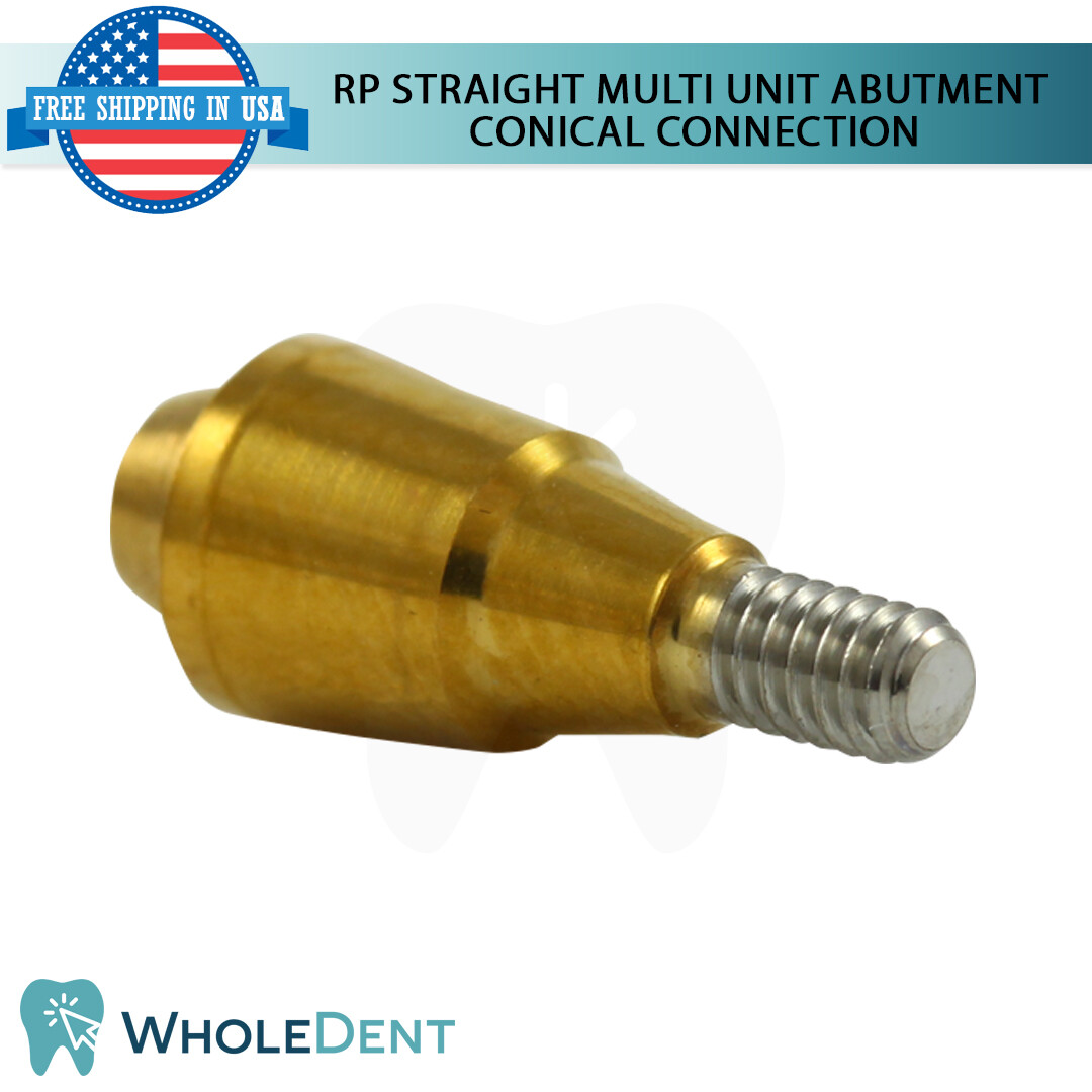RP Conical Connection Straight Multi Unit 1.6mm Scan Body Titanium Base Set