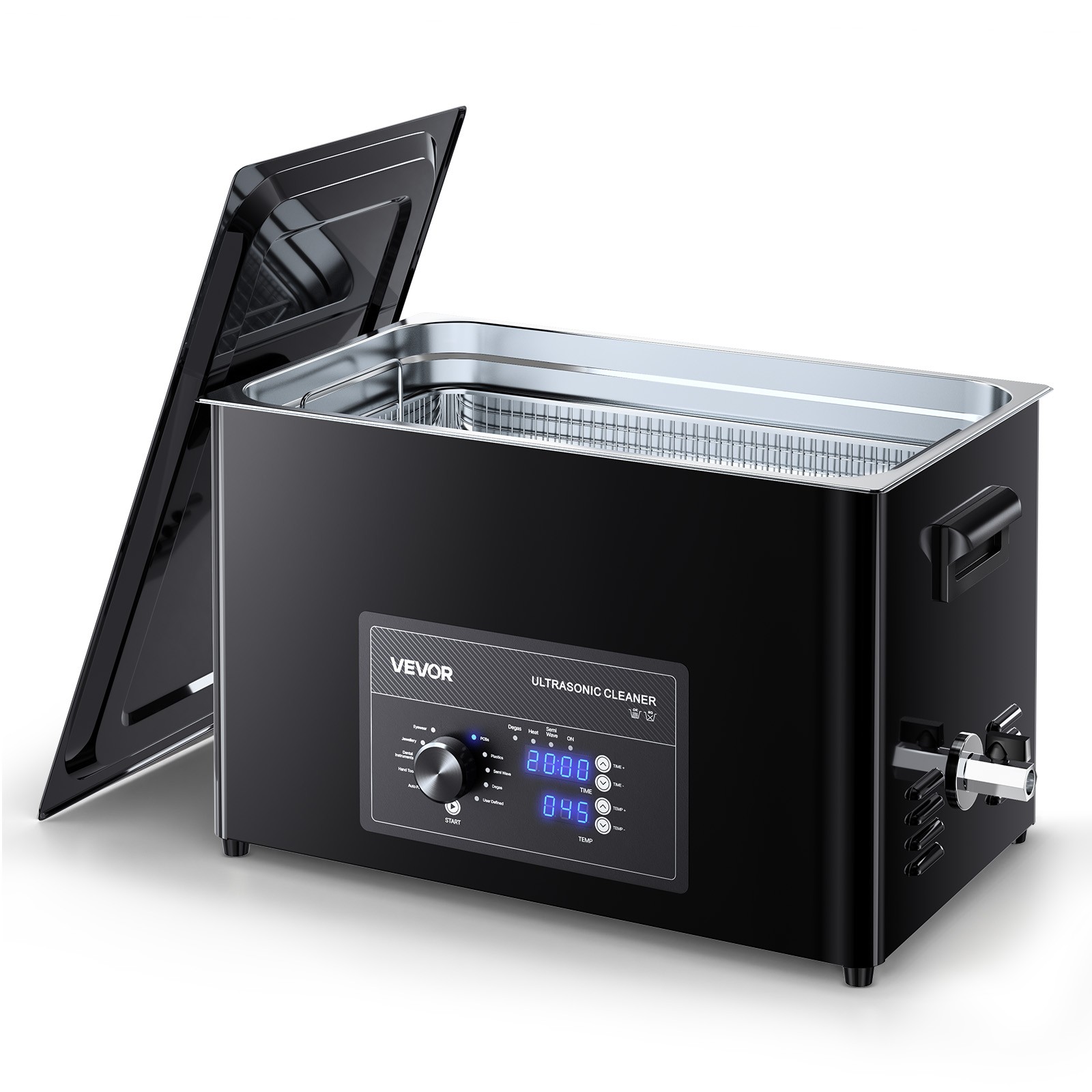 VEVOR 30L Ultrasonic Cleaner Professional Cleaning Machine with Knob Control
