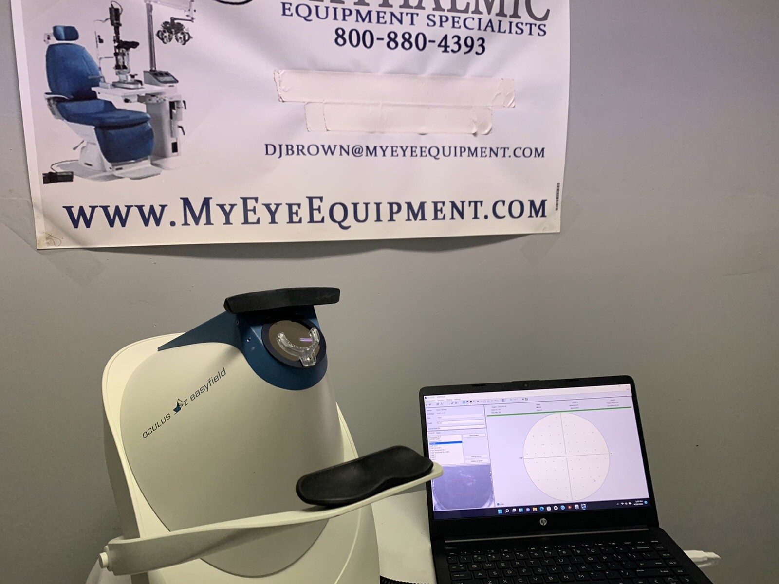 Oculus EasyField C Visual field w/ Chin Rest. Refurbished w/ Warranty